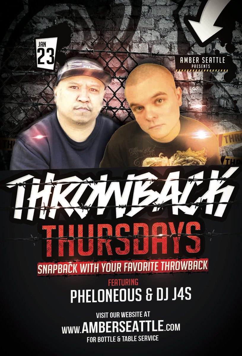 Throwback Thirsday at Amber tonight, no cover!