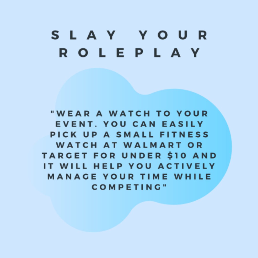 Presentation Tips Thursday: Wear a watch to your event. You can easily pick up a small fitness watch at Walmart or Target for under $10 and it will help you actively manage your time while competing
#DECA #StateConference #TexasDECA #Entrepreneurship #CollegiateDECA