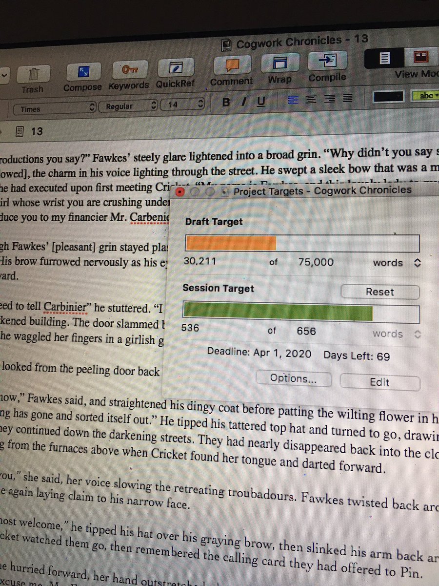 jmsullivanbooks's tweet photo. Totally didn’t want to show up today, but powered through and hit my #Write500aDay!
Still a little behind where I’d like to be, but today, I’m claiming my win. https://t.co/qwrwR44GKv
