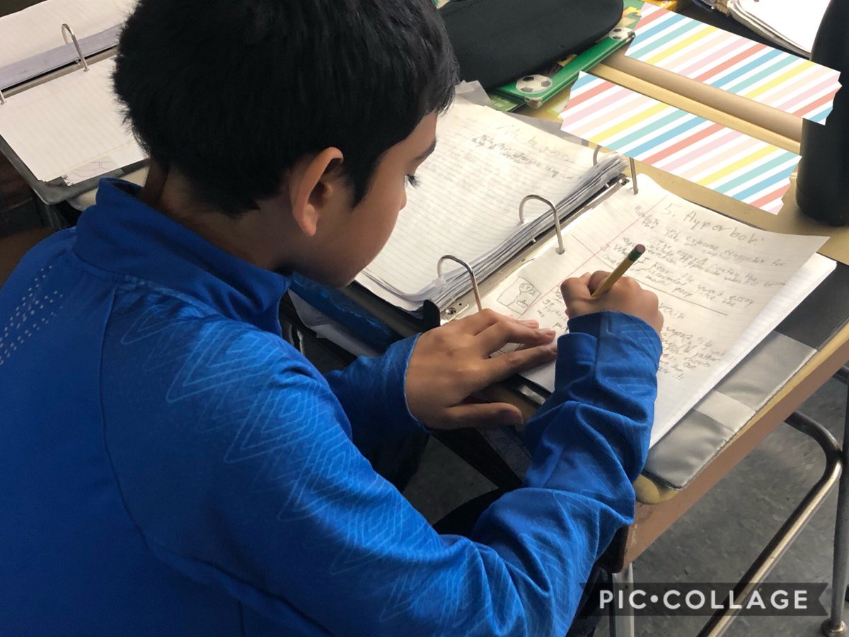 msmancuso5's tweet photo. We are practicing using similes, metaphors, hyperbole, and other forms of figurative language in our poetry! We look forward to publishing our fantastic poems. #msmancuso @NHPRoadSchool  @NHPGCP https://t.co/kW8Lm95DlH