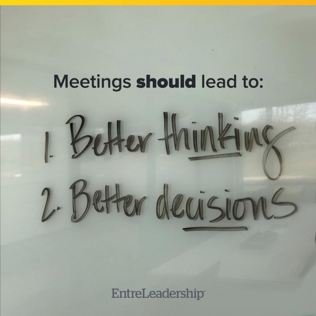 EntreLeadership's tweet photo. If you're going to spend the time and money to gather your team together then you better get at least one of these two out of it.

#SmallBusiness #Entrepreneurship https://t.co/ruPsfiUQKR