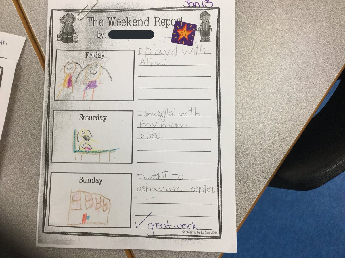 JenniferCadogan's tweet photo. Writing about our weekends. https://t.co/jjmLPrnSyh