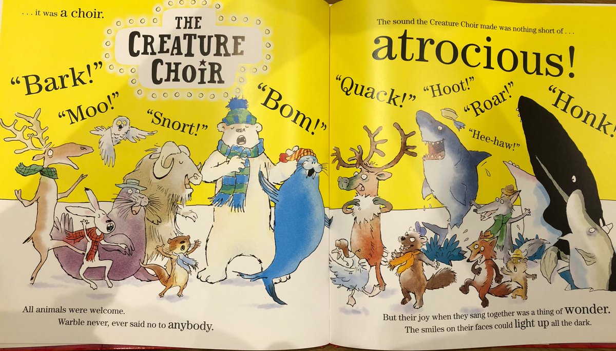 TunelessS's tweet photo. Loved reading this new @davidwalliams book to the little man tonight...it encapsulates everything “Tuneless” &amp; teaches kids not being perfect at something is ok &amp; that singing makes you happy no matter what you sound like❤️😊❤️ #tunelesschoir #singlikenoonelistening #wellbeing https://t.co/K1hRN6RPLc