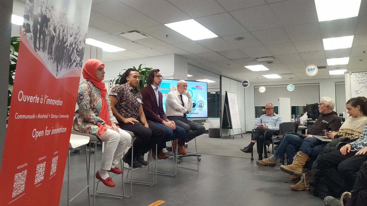 VHughes93's tweet photo. Kickstarting the new year with a #CreativeCollision thanks to @mtlnewtech 🔥🤘I'm in over my head with the #BioSciences, but man is it ever interesting. #AI #LifeSciences #mtlnewtech #HealthInnovationInitiative https://t.co/AmbiAC9o7Y