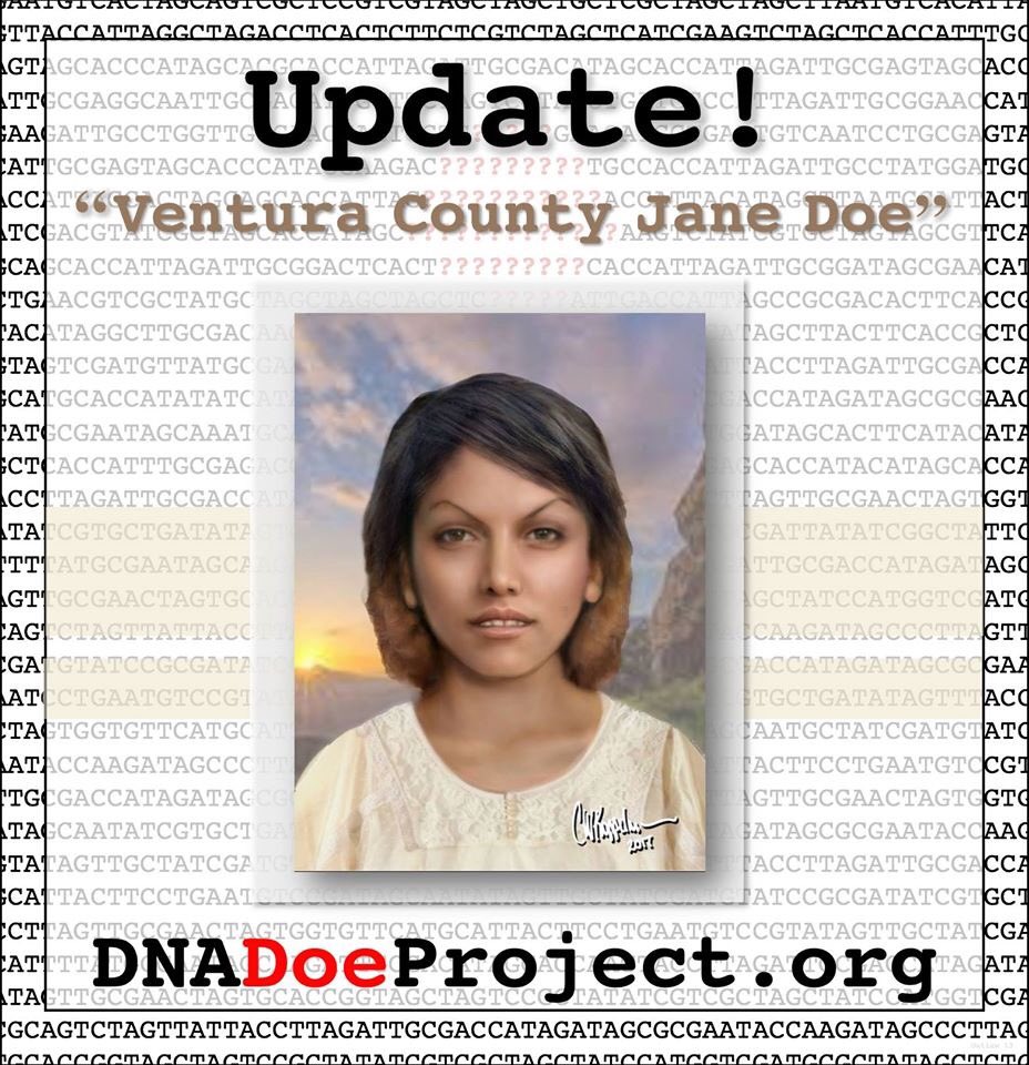 Our team has had some success in identifying common ancestors between Ventura County Jane Doe &amp; her DNA cousins but they are very distant. We are releasing location/surname information in hopes that more people will upload &amp; opt-in at GEDmatch to help us: facebook.com/20110092558245…