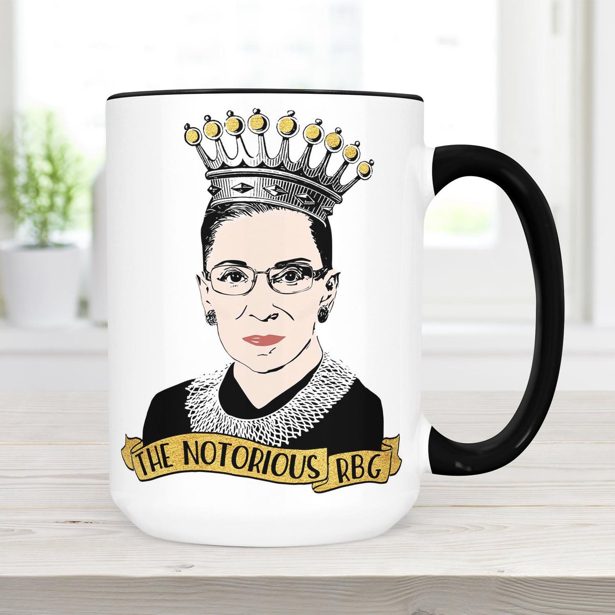 GreekAnalyst's tweet photo. Katerina Sakellaropoulou, a top jurist who was just elected as #Greece's first female President, has a "Notorious RBG" mug in her office — a wordplay of the greatest rapper of all time, and an ode to the women's rights icon and U.S. Supreme Court Justice Ruth Bader Ginsburg. ⚖️✌️ https://t.co/dNNPnCQrYY