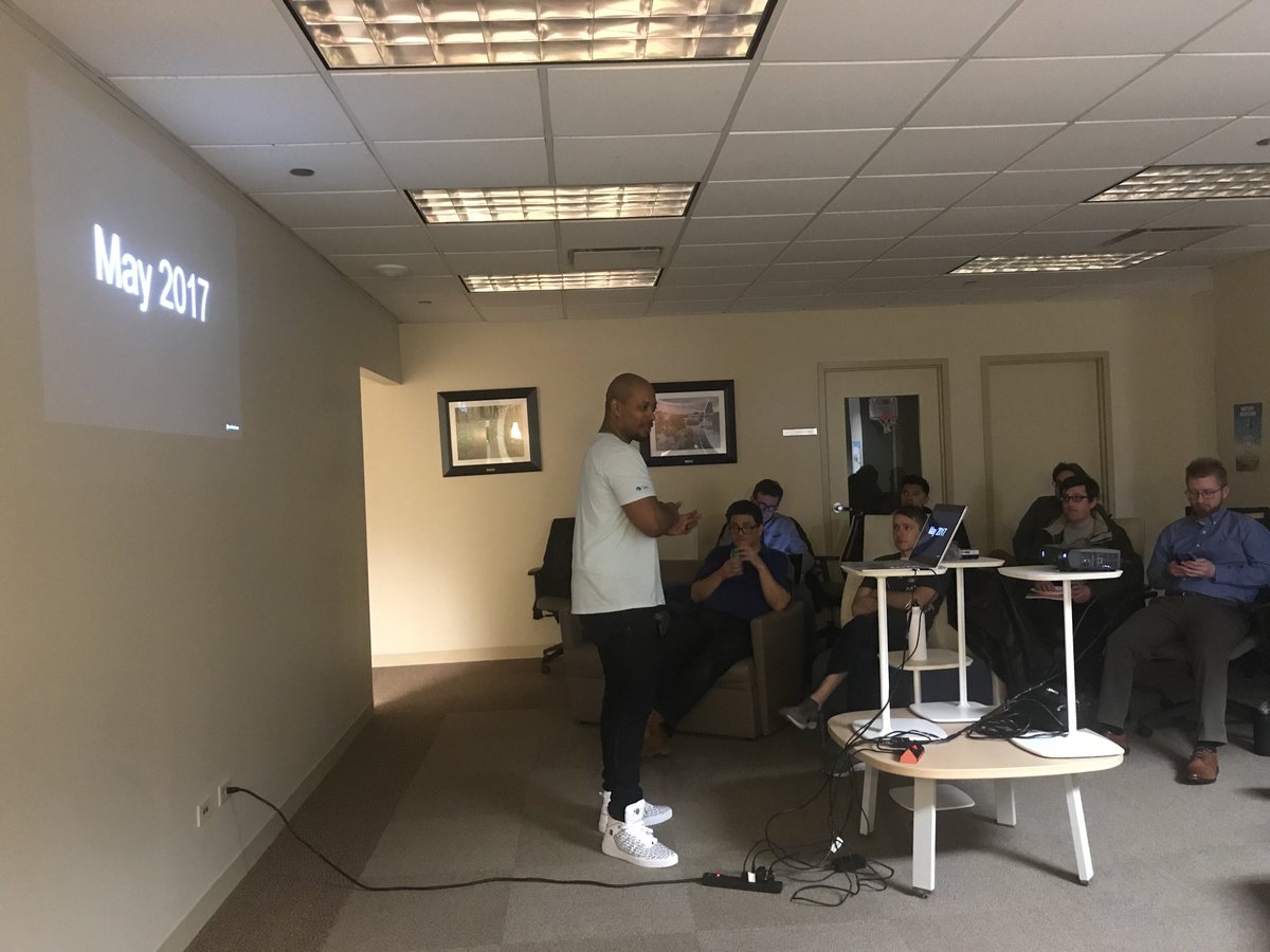 MarkyRoden's tweet photo. Watching the brilliant @marktechson telling us all about Dart @PSCGroup #nwcjs 👏👏 https://t.co/euuZ75mvp8