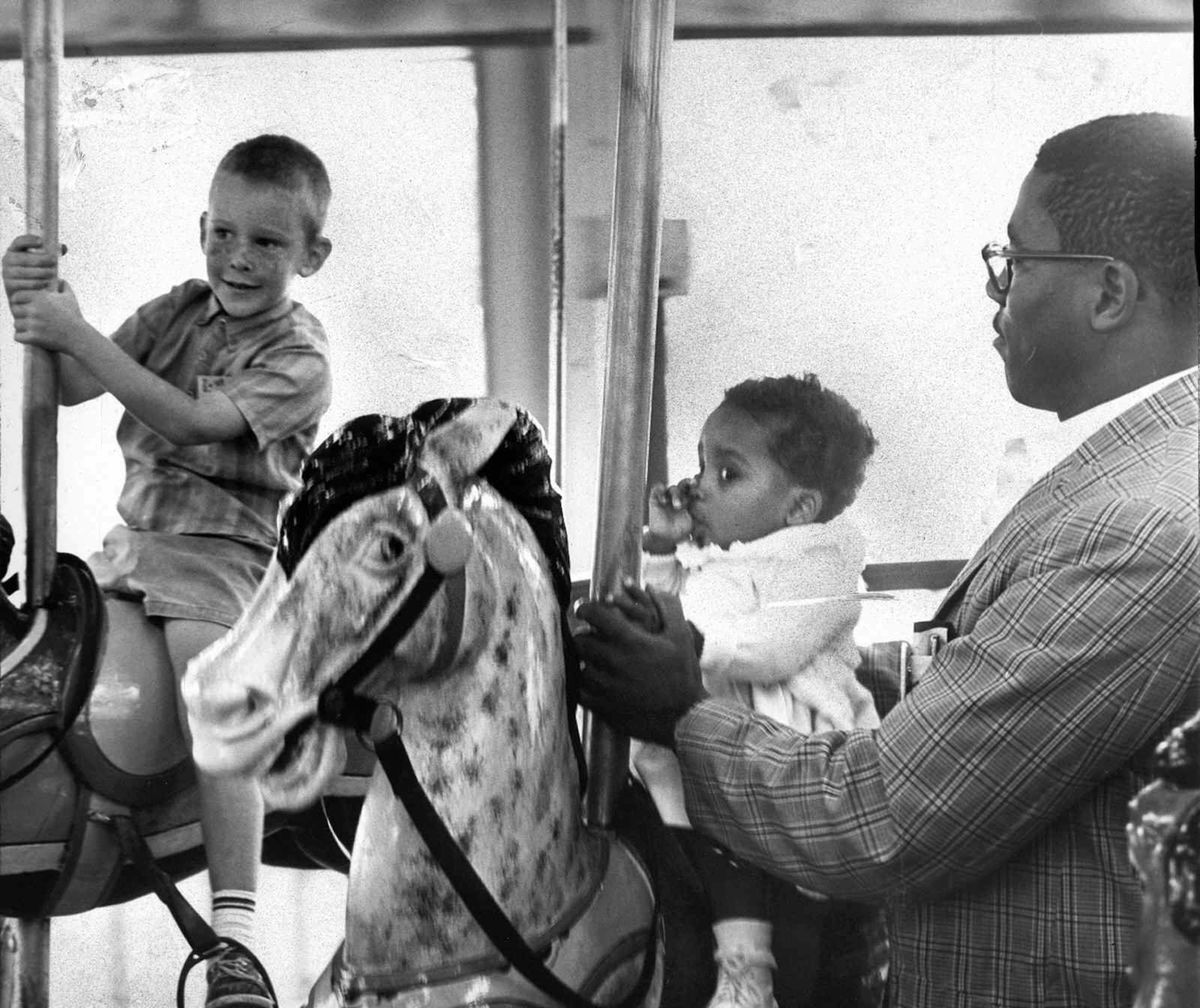 RetroBaltimore's tweet photo. In 1963, a black child made history riding a Baltimore carousel. Now she’s written a children’s book to tell the story. https://t.co/RIJsvZWjZc https://t.co/jAsVKu9ErG