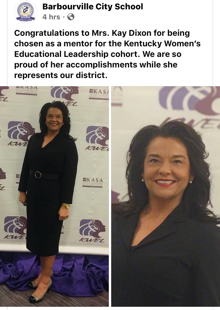 KyCharge's tweet photo. Shout Out to Superintendent Ms. Kay Dixon for being selected a Mentor in KY’s Women’s Educational Co-Hort! We are so proud of you and the vast educational expertise and leadership you bring to our CHARGE ADMIN CADRE! #kedc #kycharge @KEDC1 #bisproud https://t.co/3ssrcopICY