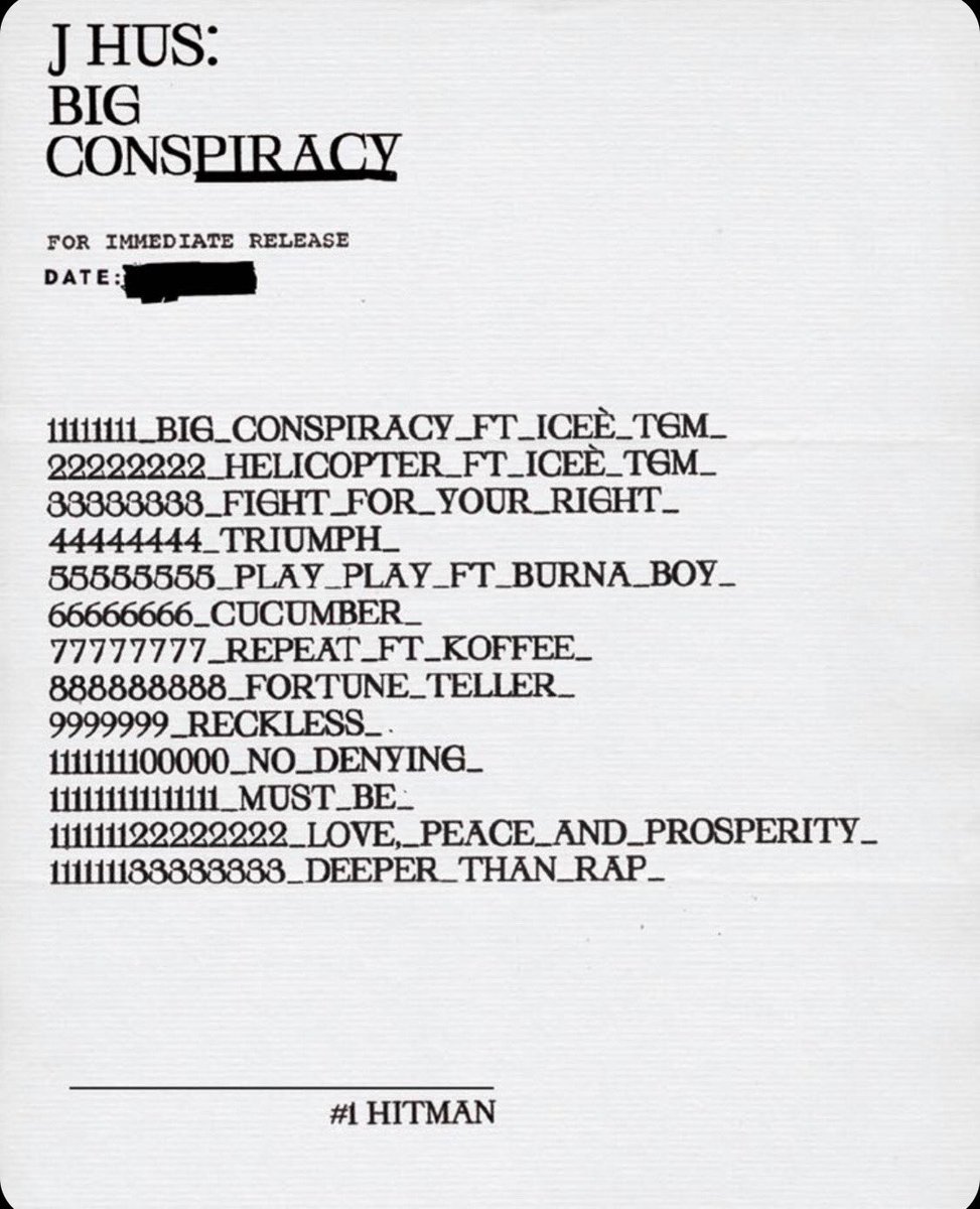 _TSBOY's tweet photo. Track 1,2 &amp; 10 produced by TSB. Track 9 produced by TSB X @sunnykalemusic God is great 🙏🏾 J Hus Big Conspiracy out now! https://t.co/7gYmTiuXX7