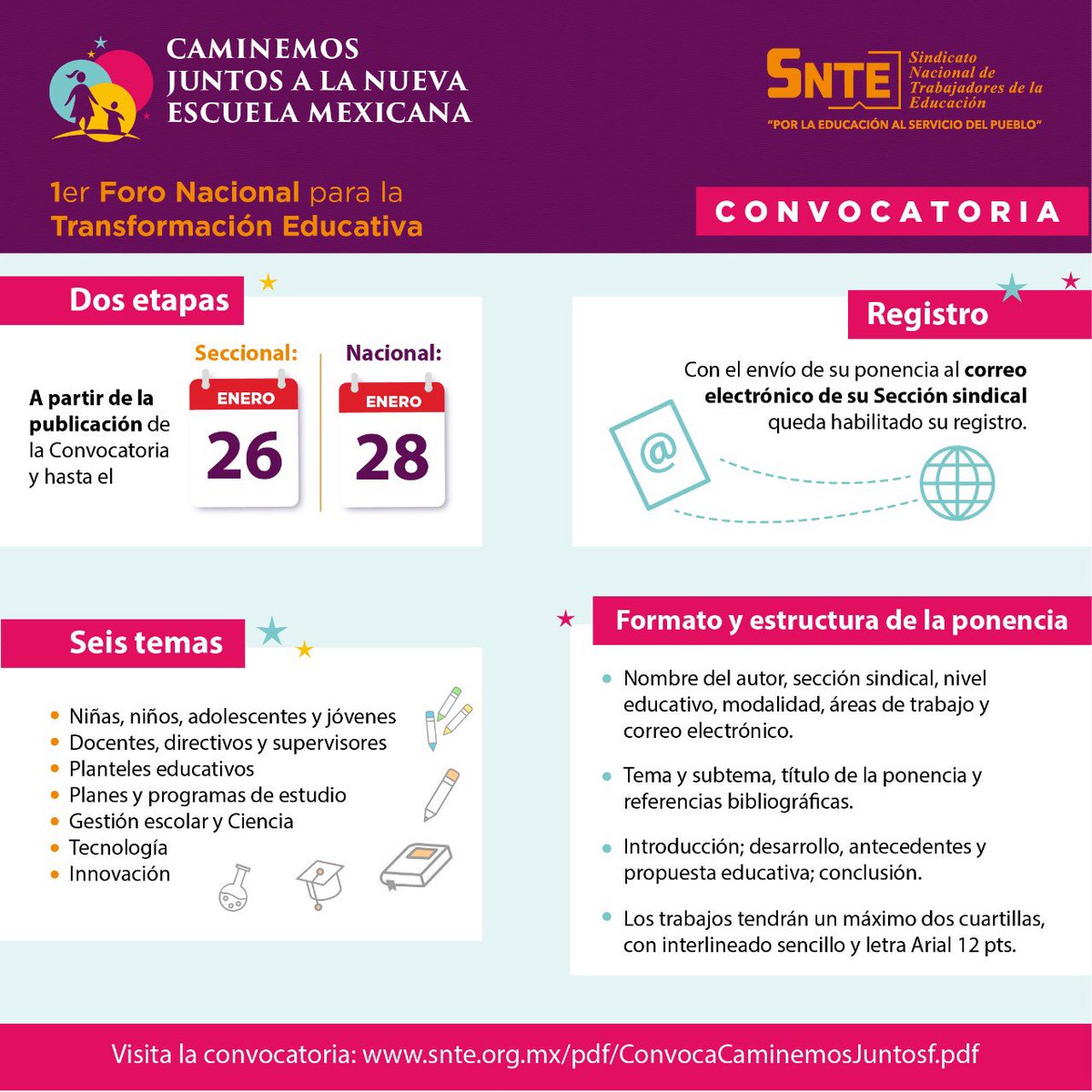 santiofilo's tweet photo. #ForoSNTE 👥👤👥
🔴 #Entérate 🔴 #Regístrate 🔴 #Participa 👉Foro Nacional para la Transformación Educativa ✅ y caminemos juntos a la Nueva Escuela Mexicana 🍎📚 El tiempo se agota ⏳
#FelizJuevesATodos México #FelizJueves CDMX #Pisa #asot950p1 Ojalá #CoronaCapitalGDL Jalisco https://t.co/uZctZoOIYM