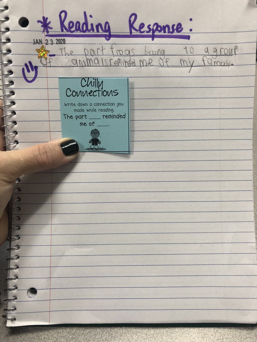 KeithKLilley's tweet photo. Proof that kiddos are capable & can rise to the challenge. #ProudTeacher #BeKeith @Keith1stGrade @CFISDKeith #ReadingResponses #ThisIsFirstGrade https://t.co/BZ9gzNGSG5