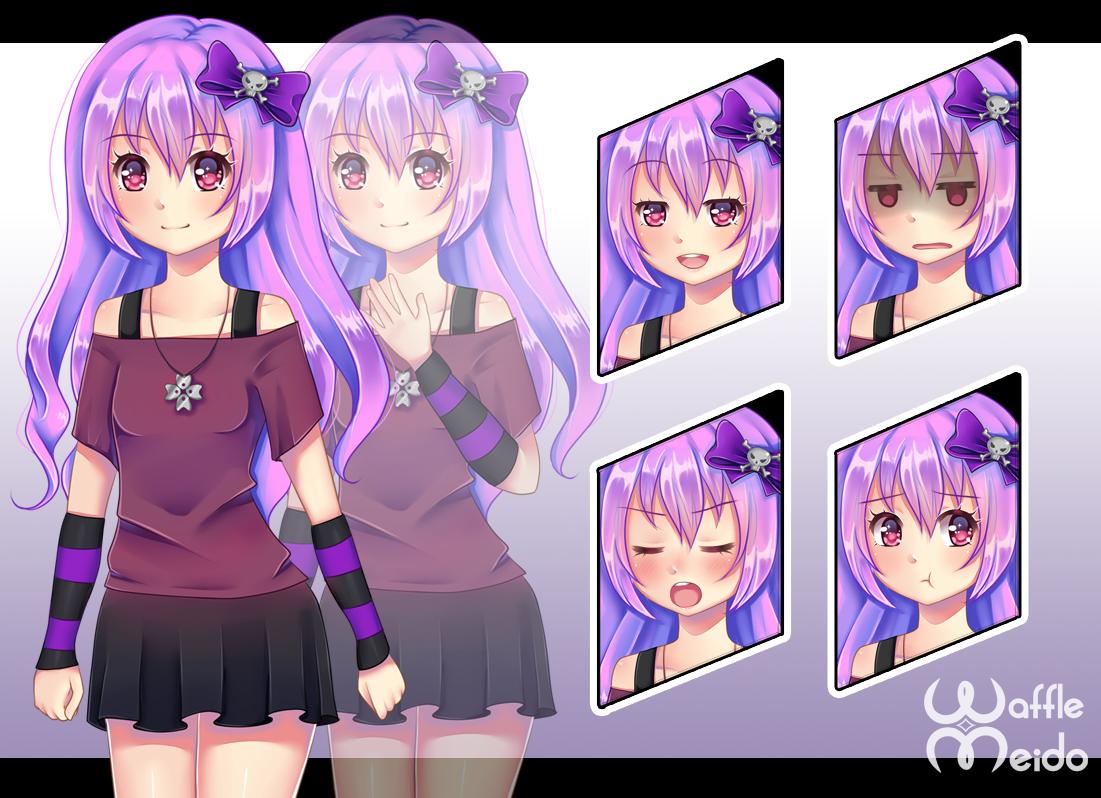 Have you met Yui? She's the first member of our cast!

She was commissioned from the amazing @WaffleMeido so no wonder she's this cute!