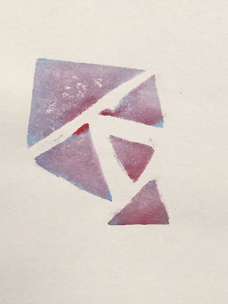 ARTofWES's tweet image. Some close ups of those GR2 #geometricshape mono prints