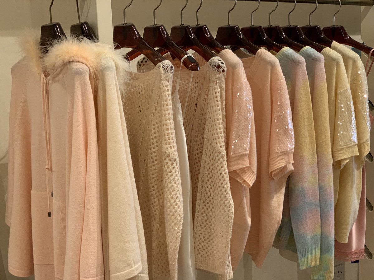 Just like a pretty little ice cream sundae .. spring cashmere 🌼🍦❤️<a href="/WhitesBoutique/">Whites Boutique</a> email: info@whitesofharrogate.com