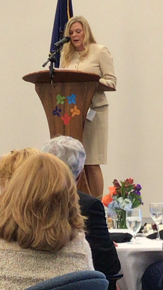 PASBO President Joni Mansmann addresses the joint PASA, PASBO,   PSBA &amp; PA Principal Association dinner.  #PASBOStrong