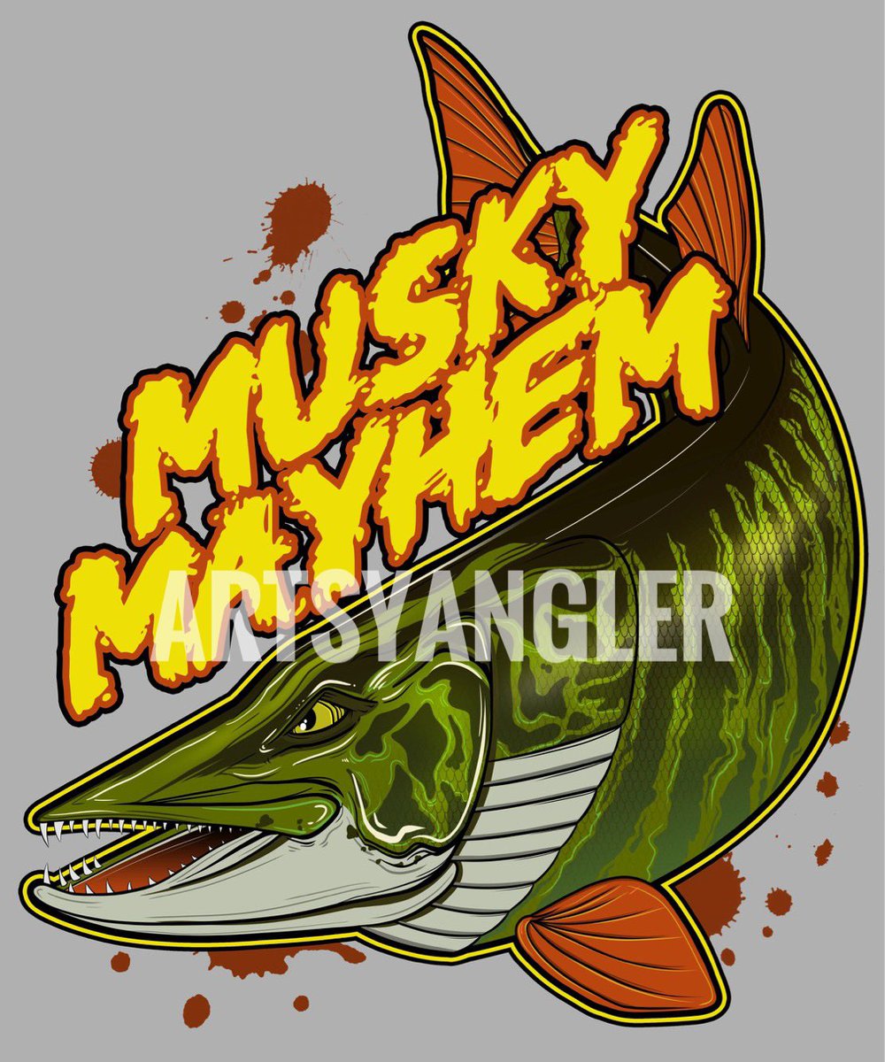 AnglerArtsy's tweet photo. Another throwback to one of the first Musky’s that I’ve drawn.  My style is always evolving and hopefully, improving too.  What fish would you like to see me draw next?  #musky #muskyfishing #esox #theartsyangler https://t.co/qox6mB2Zq2