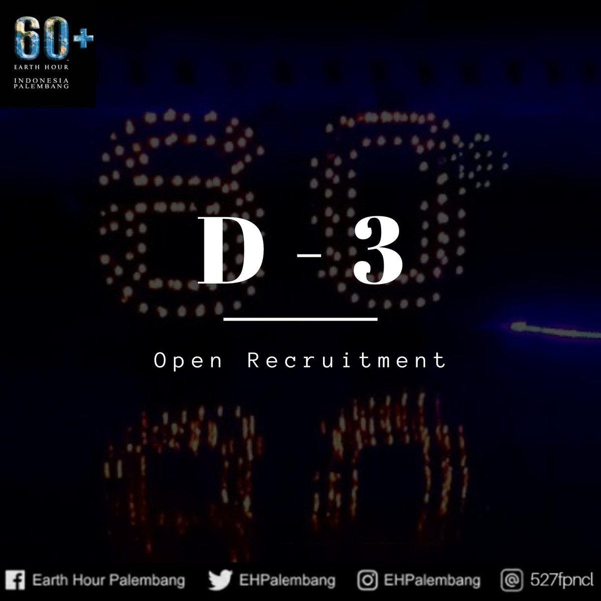 [D-3] Open Recruitment Volunteer Earth Hour Palembang

Hallo #SobatEH
Pantengin terus yaa media sosial kami untuk info open recruitment Earth Hour Palembang dan persiapkan dirimu untuk menjadi bagian dari gerakan global ini.

#IniAksiku
#EarthHourPalembang
#Connect2Earth