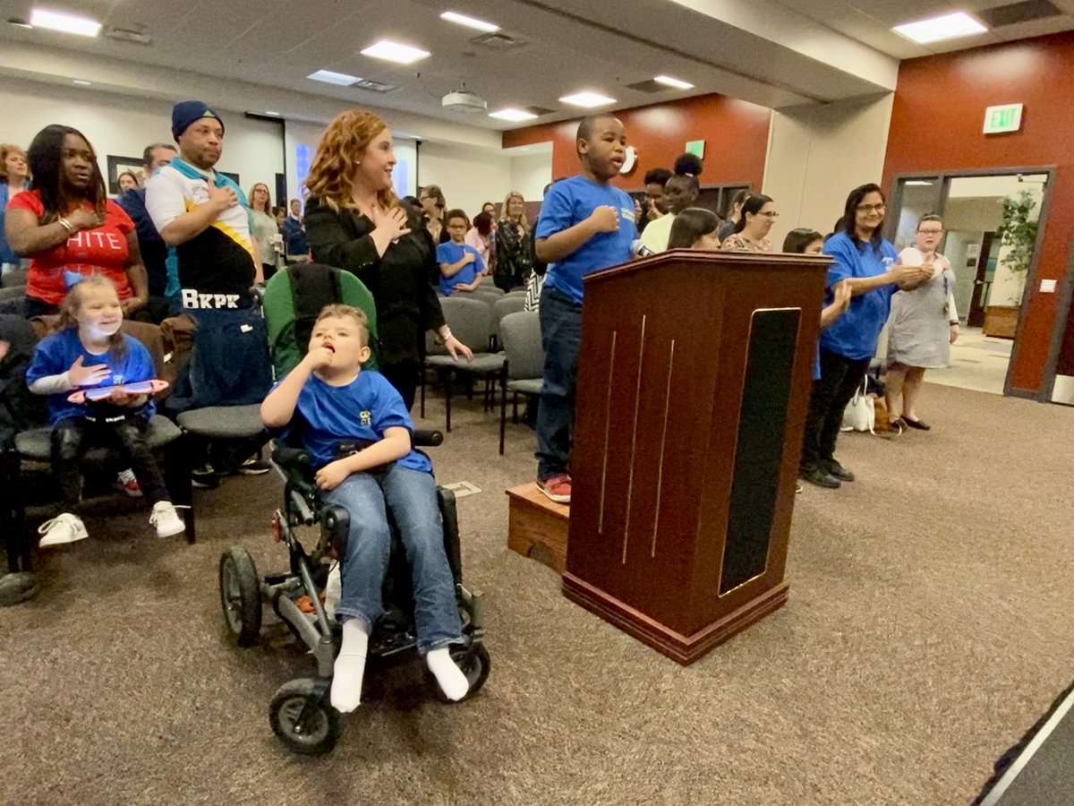 HarrisonSD2's tweet photo. We thank our students and staff at Centennial Elementary for starting off this evenings board meeting! #WeAreHARRISON https://t.co/EZWyC0qL7R
