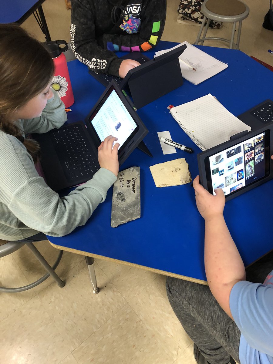 FarrarFrogVlog's tweet photo. Snapped a few quick photos today of the kiddos exploring fossils. They were so intrigued by these fossils and wanted to do loads of research to figure out more about them. It was a great day in 5th grade science at the pond! #tcspublic https://t.co/vd8uAX9BT3