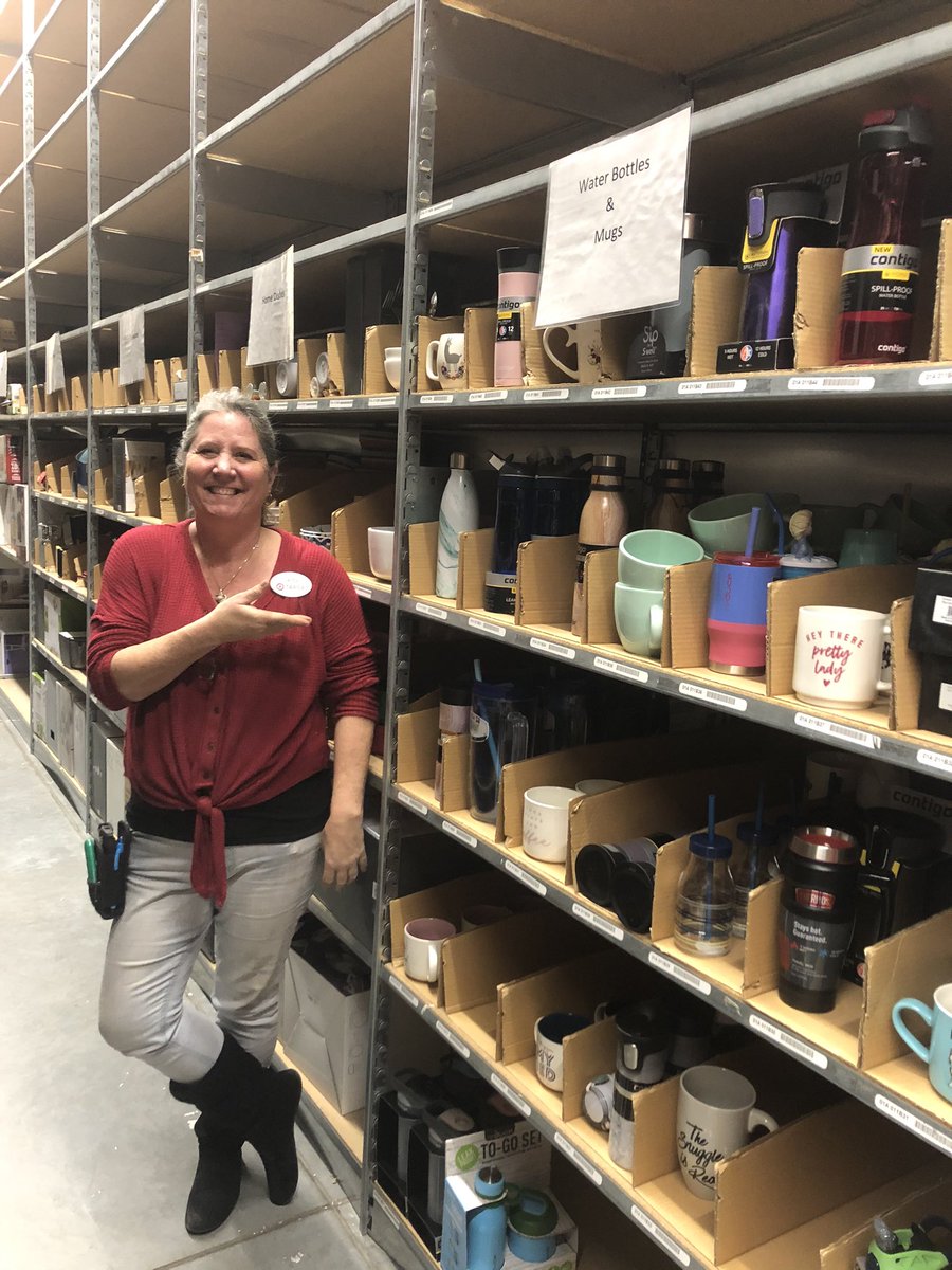 KatieStottle's tweet photo. Home Decor DBO Sandy and HBA DBO Tanner proudly showing off their hard work in the back room. Upping our efficiency here at #t2098! #d167 #modernization #bounceback #ladderless #boxless @CRBrookhouser @RicaDevas @PetzoldAshley https://t.co/WXhnPhHigr
