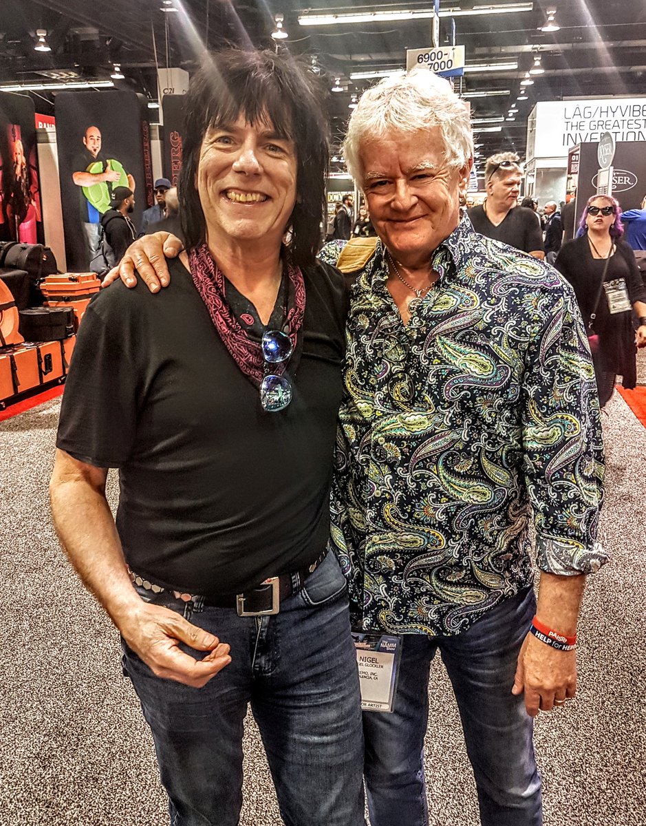 The one and only @NigelGlockler @SaxonOfficial #grandslamrocks #NAMMShow #Marshallrecords #Rock #HitTheGround #drumandbass  #bass #rockmusic #DiMarzio