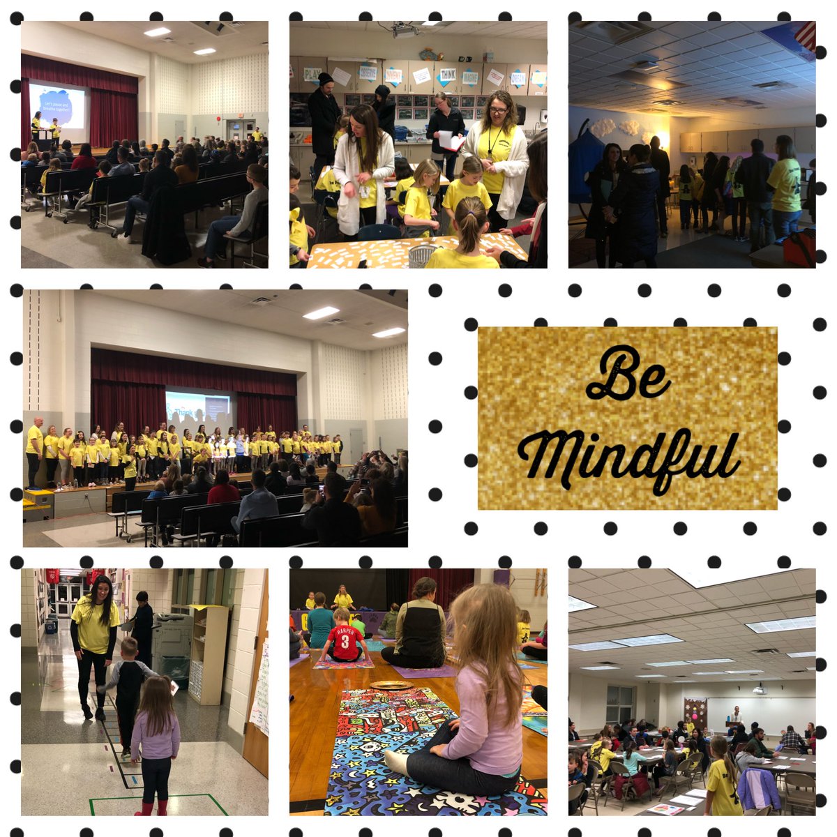 A truly inspirational evening of Mindfulness education and practices to help Ss and their families be more present, focused, and aware! #GreatGrizzlies are so lucky to have these tools and strategies at their fingertips! Great work <a href="/CBGrovelandEl/">Groveland Elementary</a>!! #cbsdPROUD 
💛🐻💜