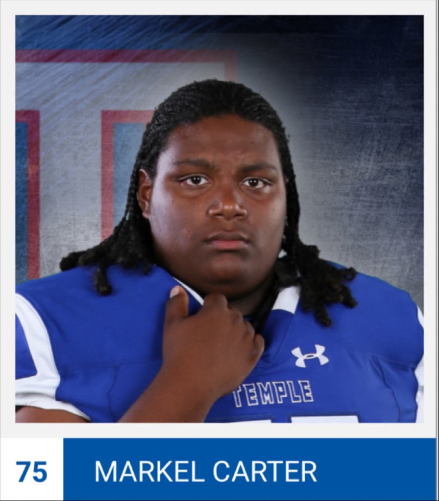 Temple_QB_Club's tweet photo. Beanie Heap Memorial Best Offensive Lineman Award goes to Markel Carter https://t.co/NbUPb4RnJI