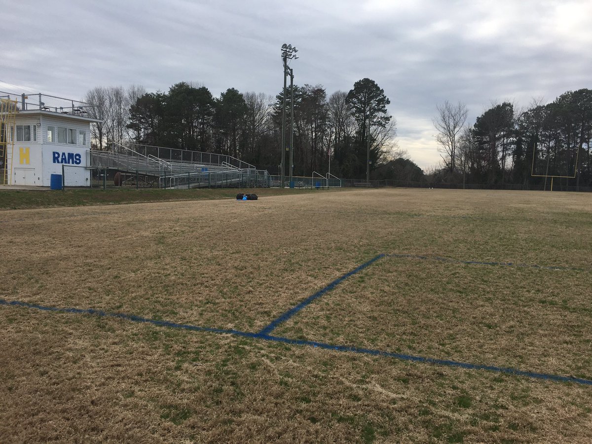 Freshly painted lines and we are ready to start the new era of Highland G soccer!  The past is history...tomorrow is victory.  #befocused #giveeffort #ramtough