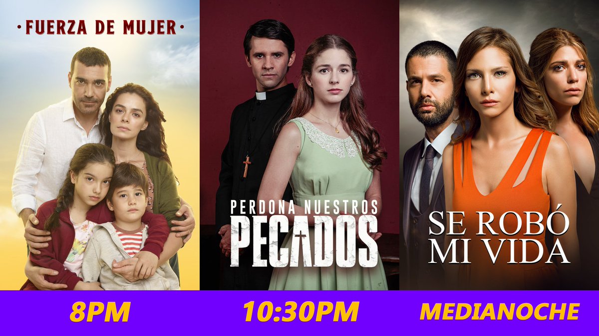 Latina_Fans's tweet photo. ¡DE LUNES A VIERNES!

#FuerzaDeMujer
8:00 pm.

#PerdonasNuestrosPecados
10:30 pm.

#SeRoboMiVida
12:30 am.

por @Latina_pe #ViveContigo. https://t.co/8L03dEbwZ2
