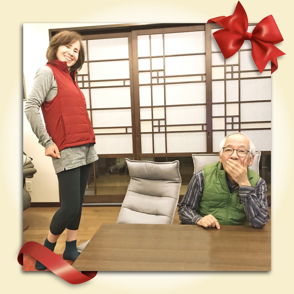 SPEEDHEAT_jp's tweet photo. 両親にもプレゼント！ #きのこやカメや姫や星やコインが出てきそうな ＃炎と草の生物が出てきそうな #きつねとたぬきのような #すいかのような #ハッピー色 #スピードヒート #スピードヒートキューピー #スピキュピ #スピードヒート温熱ベスト #プライムダイレクト #プライムダイレクトショッピング https://t.co/pR3YACyMTw