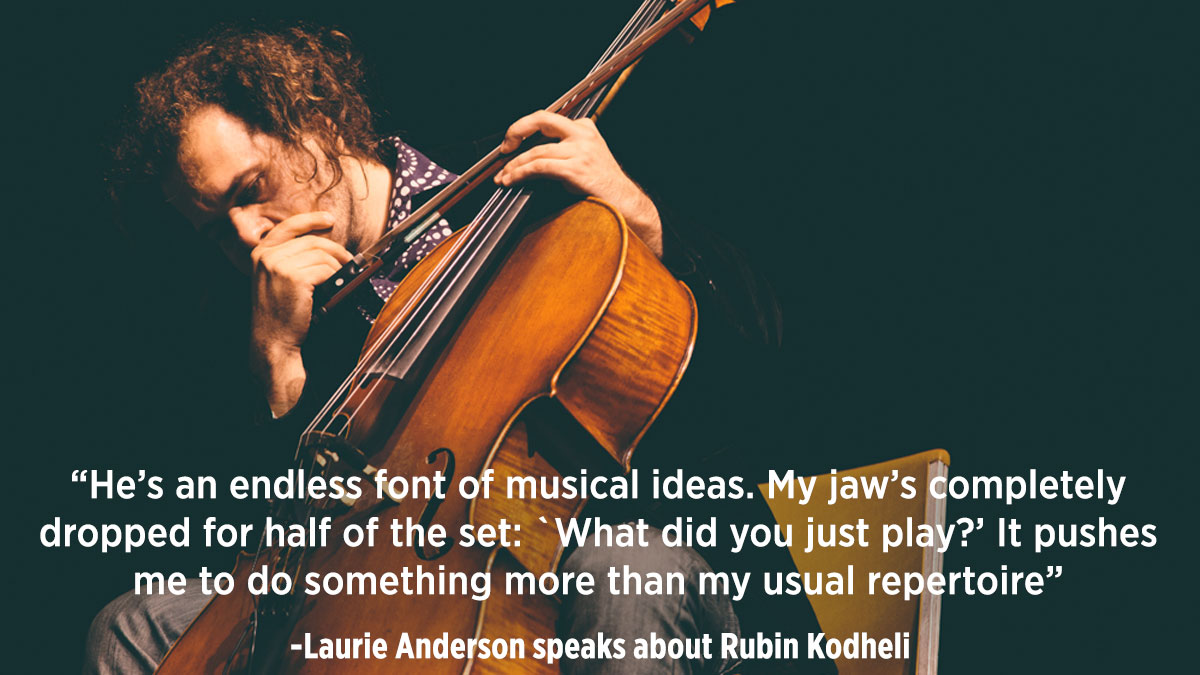 SFJAZZ Staff Writer @RichardScheinin interviewed <a href="/OnlyAnExpert/">Laurie Anderson</a> about her musical collaborations with <a href="/rubinkodheli/">Rubin Kodheli</a> ahead of their concert on JAN 24. sfjazz.org/onthecorner/