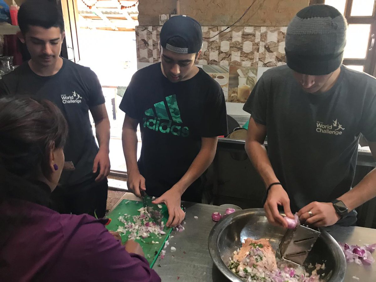 RWA_IBDP's tweet photo. The Grade 11 gentlemen getting it done in the kitchen in Nepal....new day, new skills! @RWA_IBDP #RWAcas #RWAcollaboration https://t.co/mkgGDFSih7