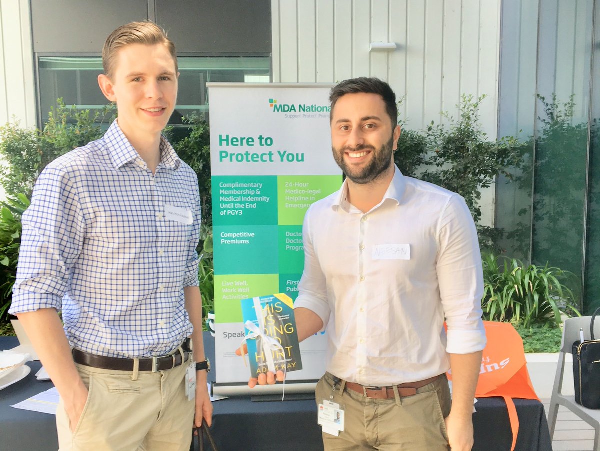 MDANational's tweet photo. Some of our lucky prize winners at Northern Beaches Hospital’s 2020 #Intern Orientation! #KeepOnStriving https://t.co/s0gs4SqubY
