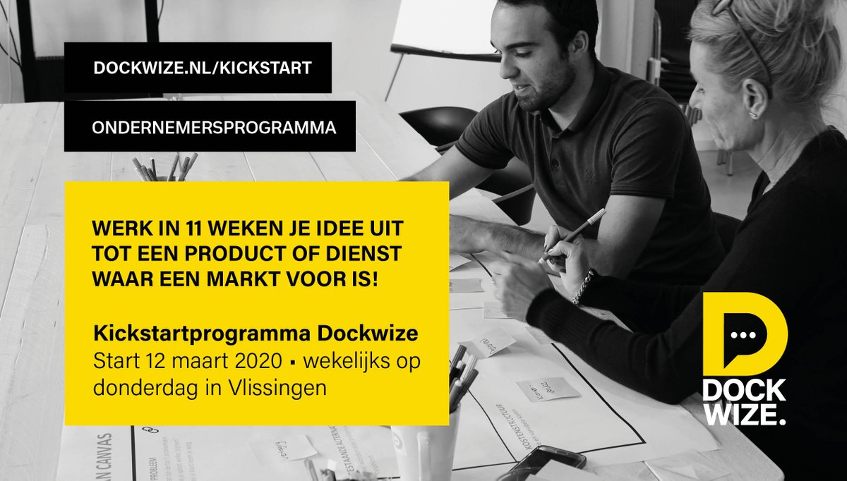 KICKSTARTPROGRAMMA ••• Heb jij een vernieuwend idee voor een product of dienst? Check dan de video! ow.ly/JKw750y2IAT

•••
#dockwize #innovatie #yourinnovationhub #acceleratorprogramma  #vindhetgatindemarkt