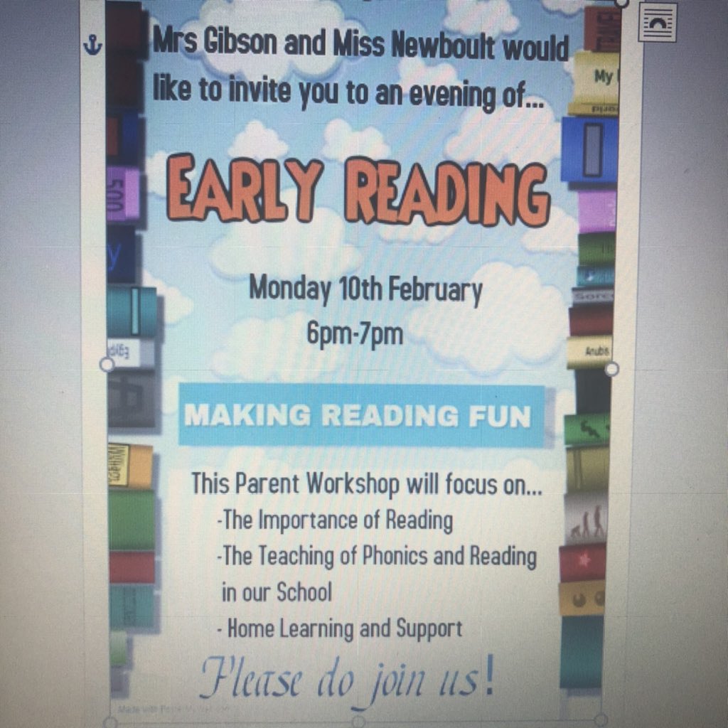 MrsG_Gibson's tweet image. So yesterday evening, @MissNewboult and I enjoyed spending time together to put our Early Reading Evening together which we are excited to welcome our parents to very soon! #productiveevening #sameagainnextweek