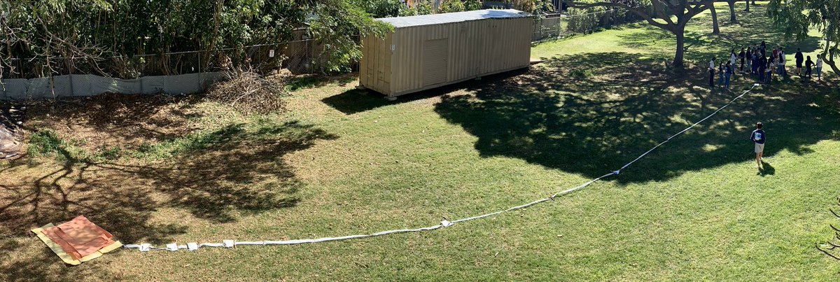 Science students using toilet paper to make a scaled solar system. #jrsurfriderpride <a href="/HIDOE808/">Hawai‘i Public Schools</a>