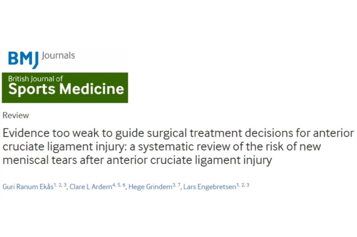 manuelgfisio's tweet photo. Existe el concepto erróneo de que es ineludible la cirugía para evitar mayor desgarro meniscal tras lesión de LCA; un programa neuromuscular conservador puede  conseguir una rodilla estable #LCAchat https://t.co/1797OwuzFP