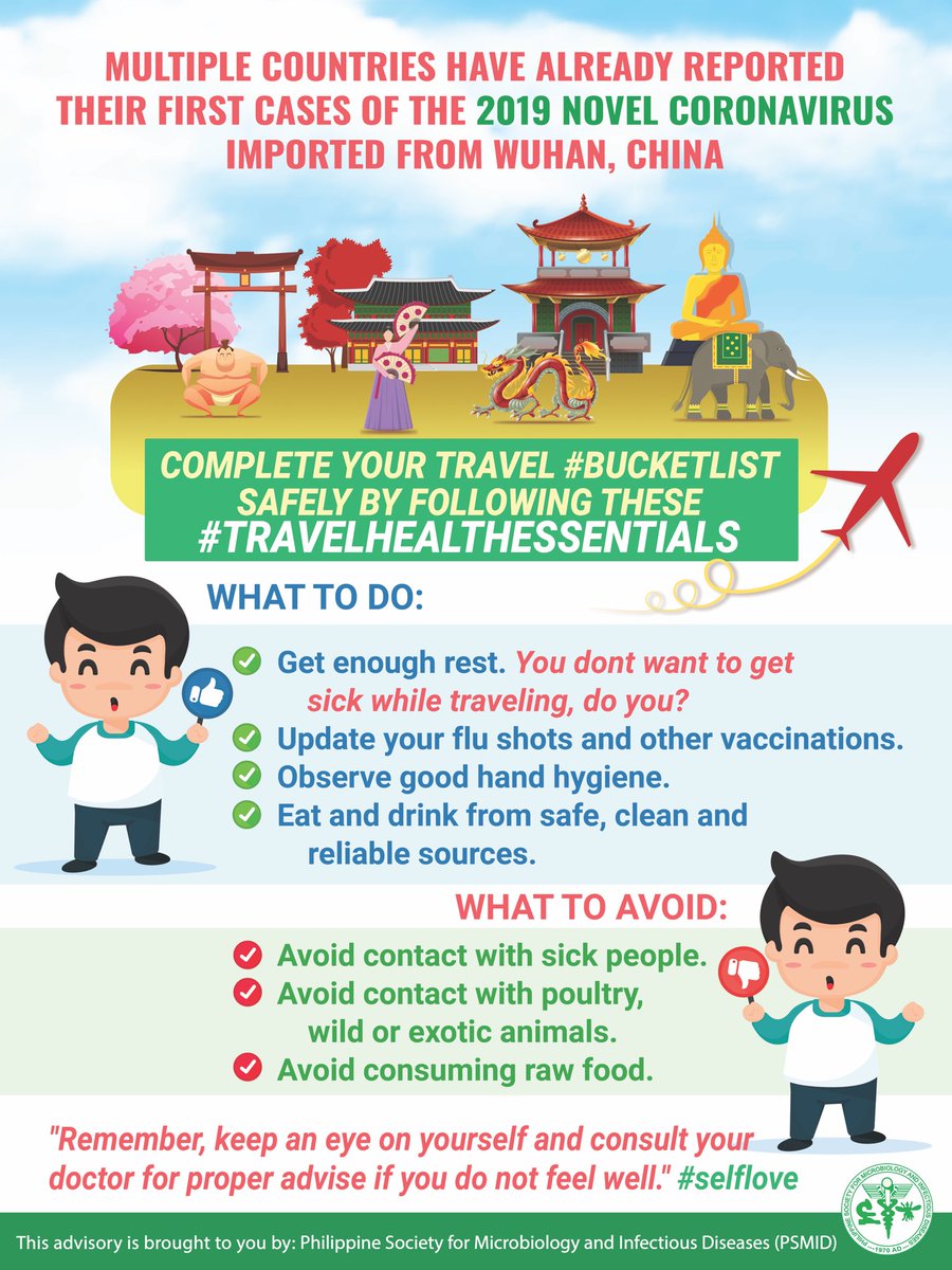 psmidorg's tweet photo. It only takes a minute to read the #TravelHealthEssentials advisory from #PSMID on how to protect yourself during the #Coronavirus crisis!
Share your own travel tips and let’s all help the community stay vigilant at times like these!
#PSMIDSoMed https://t.co/nqgePdk0tQ