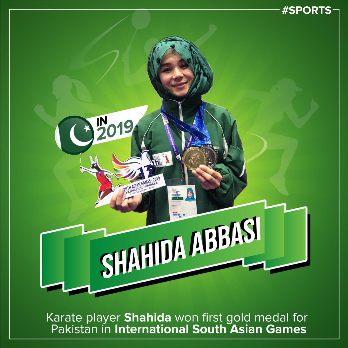 HouseOfPakistan's tweet photo. Pakistan has achieved alot in the year 2019 relating to sports, travel, science, education etc.
Let's have a look
Karate player Shahida won first gold medal for Pakistan in International South Asian Games.
#pakistanin2019 #Pakistan #sports https://t.co/p806iXBNZE