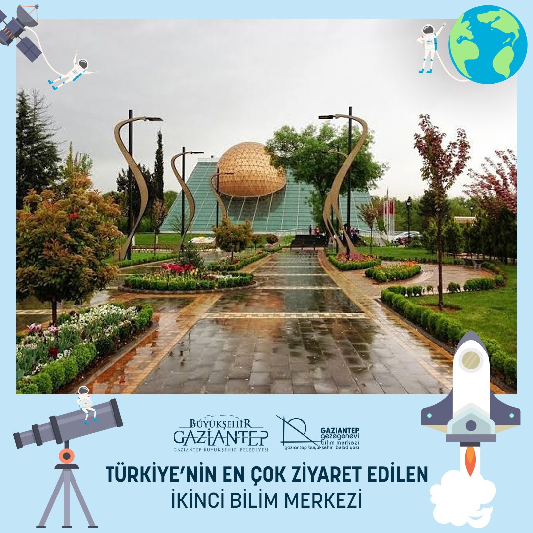 Türkiye'nin en çok ziyaret edilen ikinci Bilim Merkezi'nin Gaziantep’te olduğunu biliyor muydunuz?  🧪 🧫 🧬🔭🚀👩‍🚀