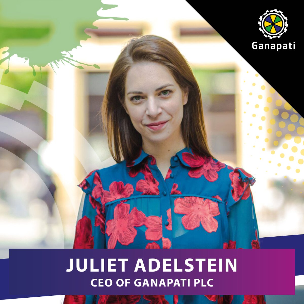 G8C is overjoyed by the news of our co-CEO, Juliet Adelstein's appointment as CEO of our parent company, @ganapatiplc!