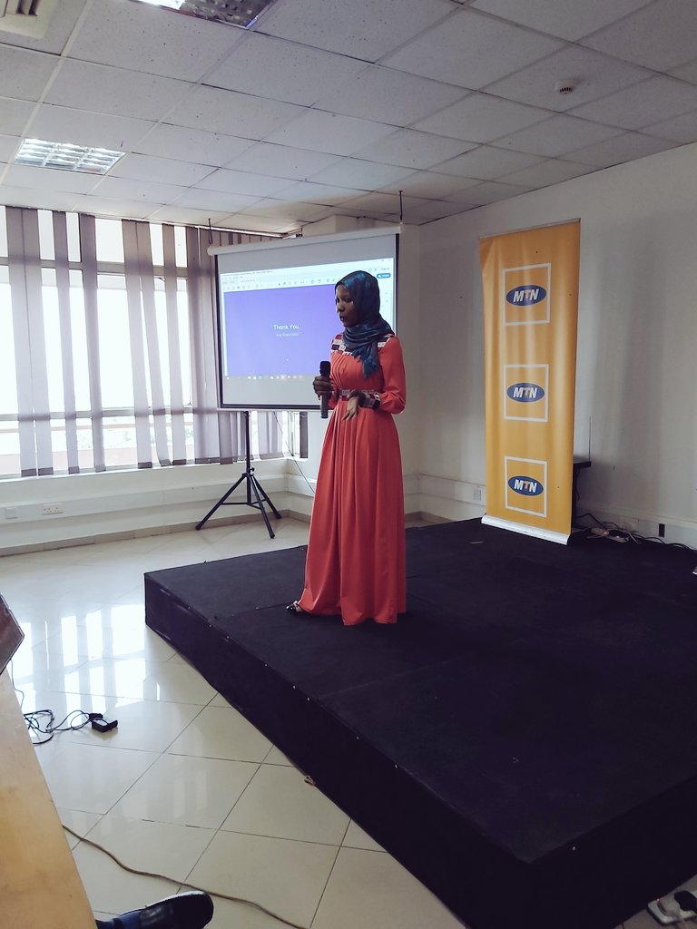 allandereal's tweet photo. @NakayizaShamim from @TMCGLtd presenting on behalf of team MTN Wordpress payments for the @mtnug Momo Open Api Challenge. @OutboxHub
#EricssonUg
#OutboxHub
#MTNUG
#WomenInTech https://t.co/KP5fVoK2sK