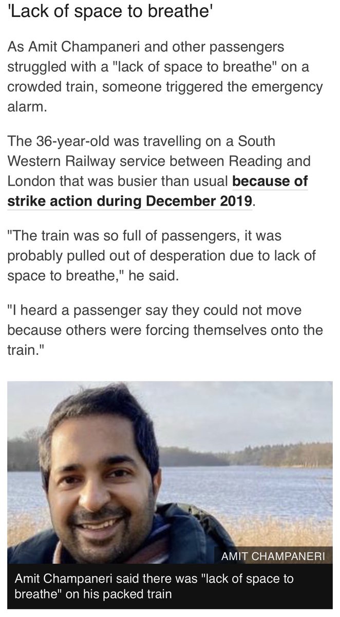 AmitChampaneri1's tweet photo. Delighted to be featured in this insightful @BBCNews article by @England_Rob_ on the rise of #trainemergencyalarm delays detailing my #commute experience &amp; views > https://t.co/Ade4Dvyup3 #Trains #TrainStrike #Transport #Rail #TrainDelay #Transportation #SWRStrike #London #Surrey https://t.co/ypXMVrtsyV