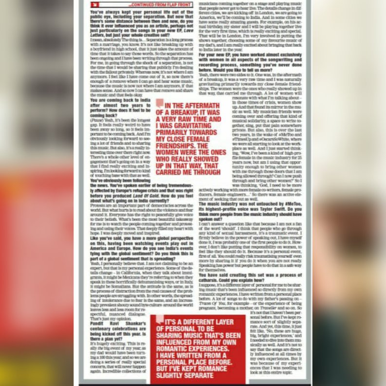 LiveAlchemist's tweet photo. . @ShankarAnoushka is coming with her latest EP 'Love Letters' to India! Catch her featured article in today's @DelhiTimesTweet

Grab your tickets now on @insider.in 

#AnoushkaShankar #LoveLetters #IndiaTour2020 #Mumbai #Delhi #musicevent #delhitimes #booknow https://t.co/E2fpFD1LPd
