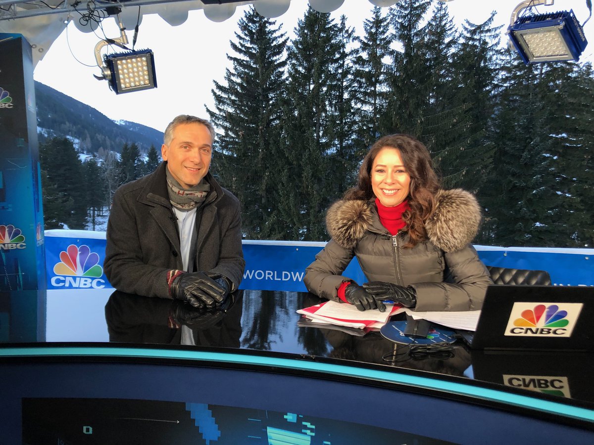 cnbcipr's tweet photo. It's our final day of live broadcasting in Davos on @CNBCi for the 50th @wef. Joining @cnbcKaren this morning on the set of @SquawkBoxEurope was the CEO of @Signifycompany Eric Rondolat. #WEF20 https://t.co/7mYM64k2q7