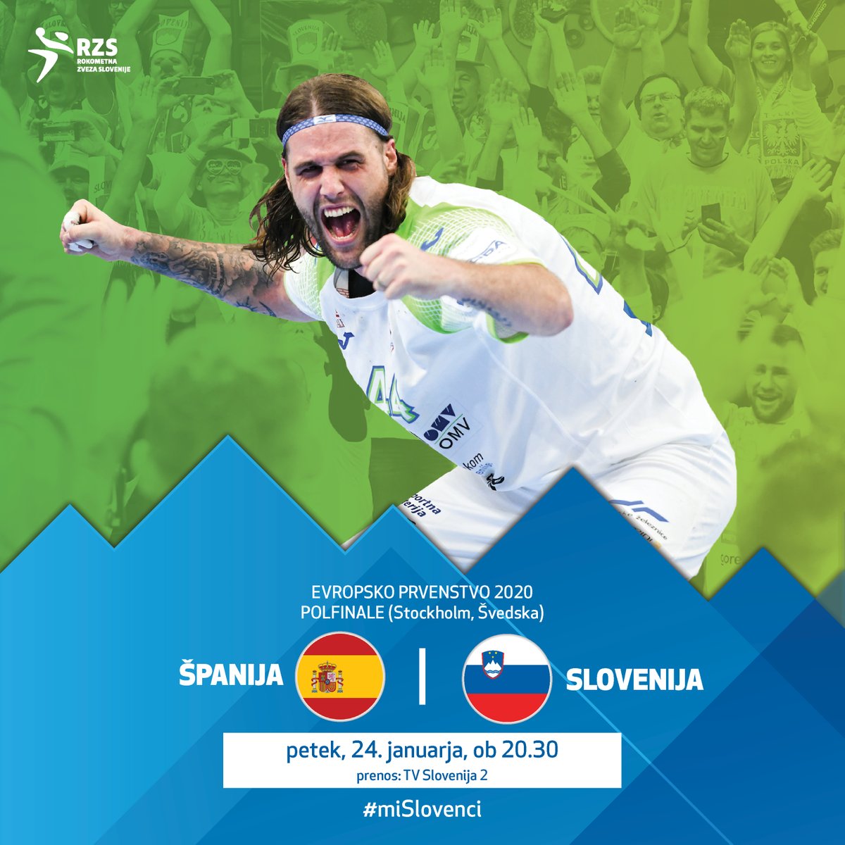 rzs_si's tweet photo. Velik dan je pred nami! Gremo, Slovenija! 💪🇸🇮

#miSlovenci #dreamwinremember #ehfeuro2020 https://t.co/DBAVhobwoU