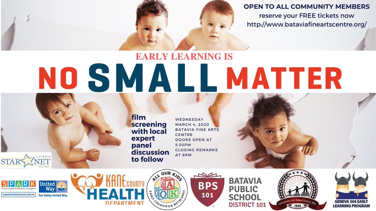 JenSeaton1's tweet photo. Please join us to see why Early Learning really is "No Small Matter" on March 4th... https://t.co/NvxqCFC5cl