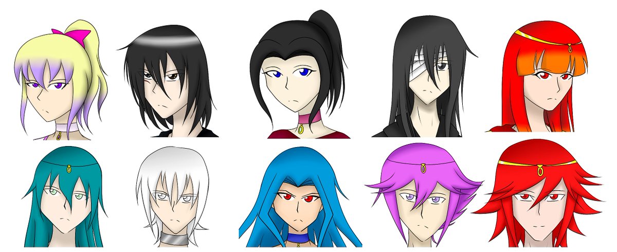LightMelodyVA's tweet photo. 10 done, not including any outfit changes some characters have later on. Everyone here appears in episode 1. #TiesofFate https://t.co/DduKK6S8Vt