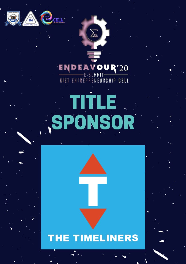 KietEcell's tweet photo. The big announcement is here to outshine the grace of the day.
We team e-Cell feel amazed in announcing "Timeliners" as our Title sponsor for the most-awaited annual entrepreneurial event Endeavour'20.
#timeliners #entrepreneurlife https://t.co/laJ1bKgNi1